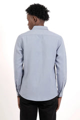 Men's Casual Shirt (Greyish Blue)