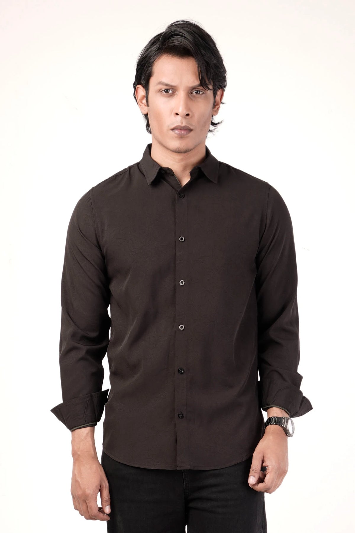 Men's Casual Shirt (Black)