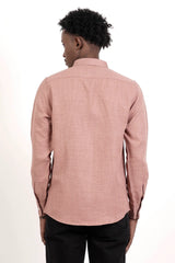 Men's Casual Shirt (Red Wood)
