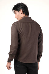 Men's Casual Shirt (Brown)