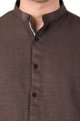Men's Casual Shirt (Brown)