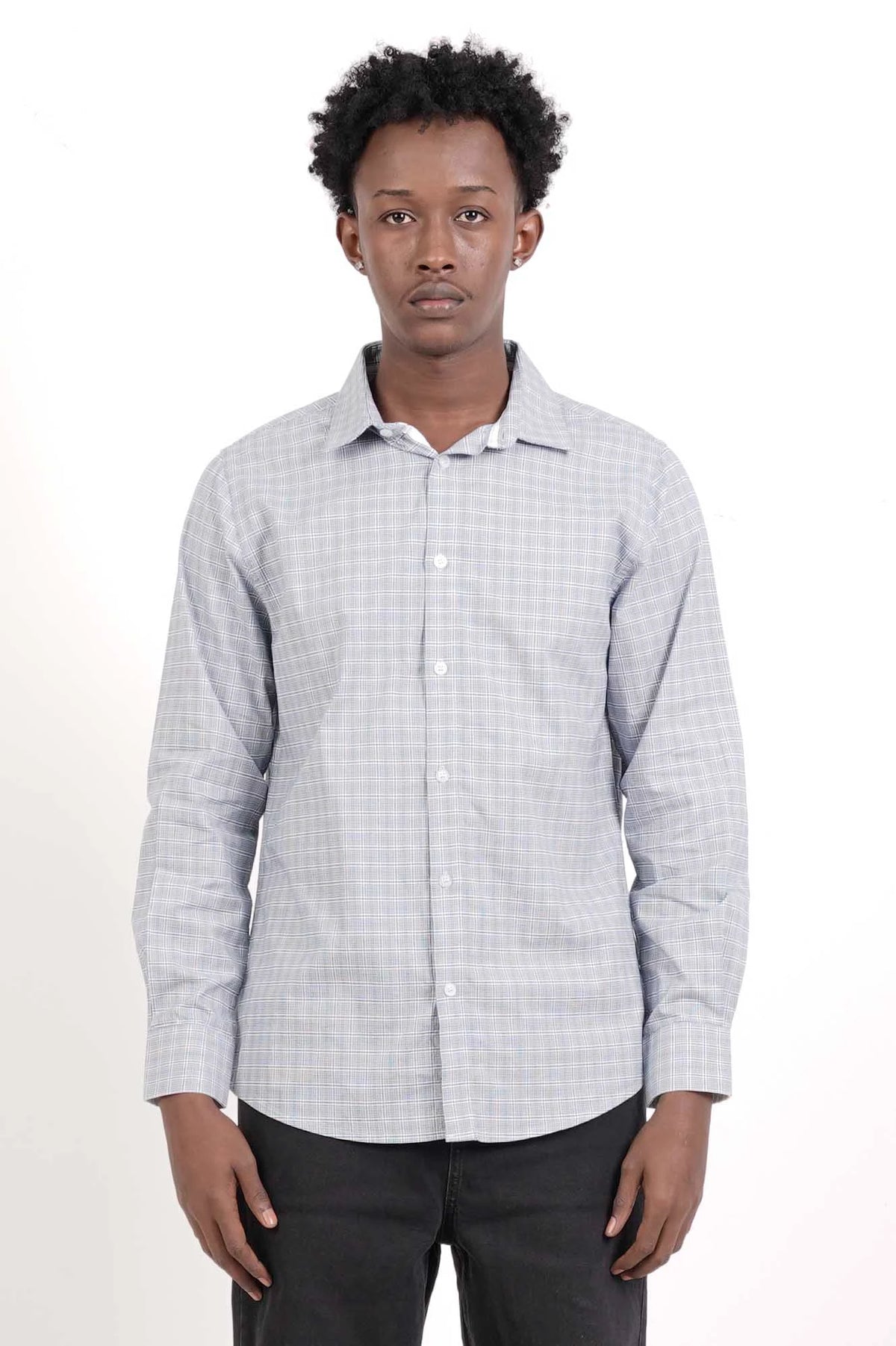 Men's Casual Shirt (Blue Check)