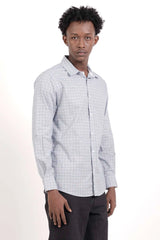 Men's Casual Shirt (Blue Check)