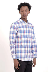 Men's Casual Shirt (Blue Check)