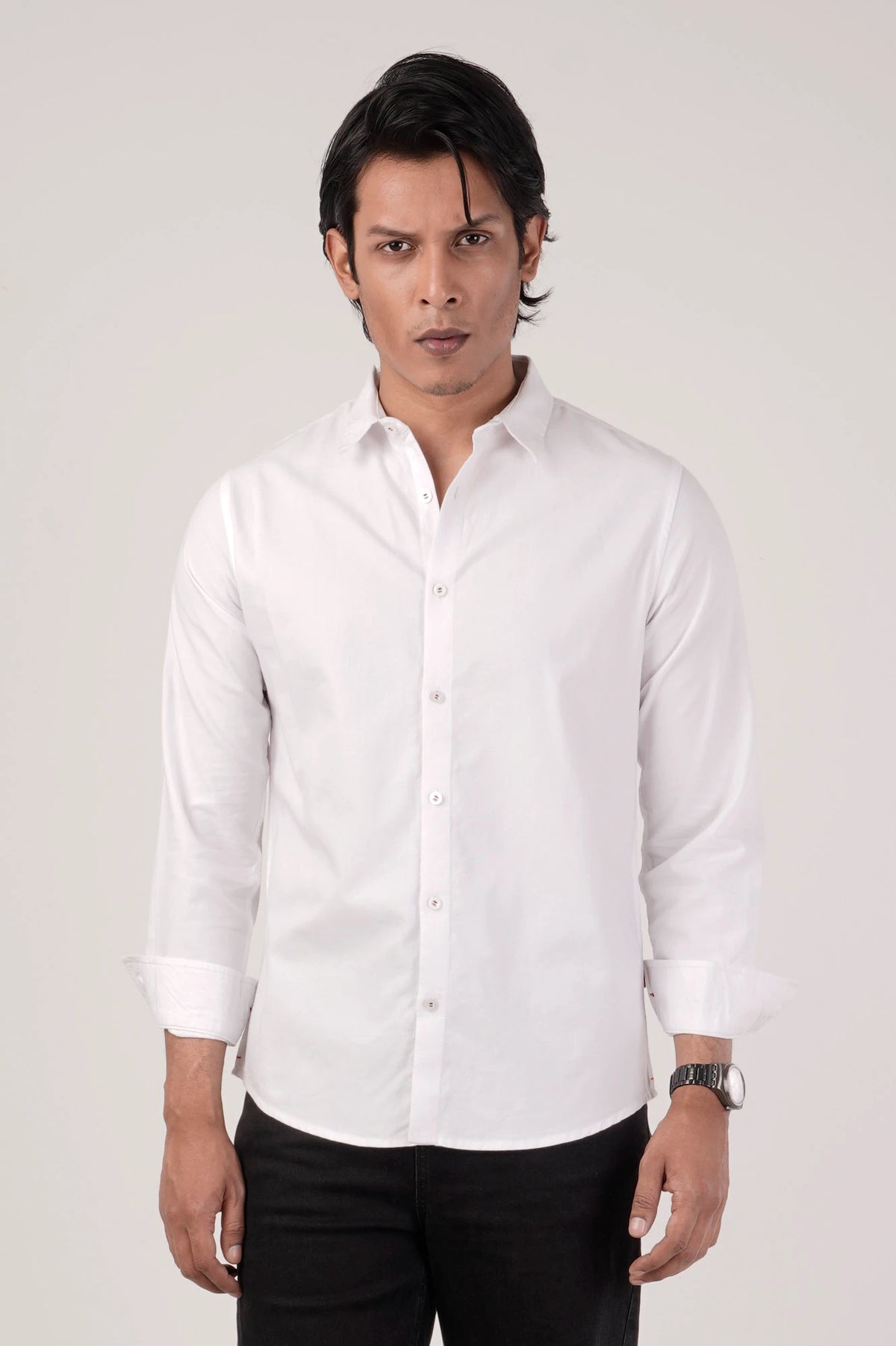 Men's Casual Shirt (White)