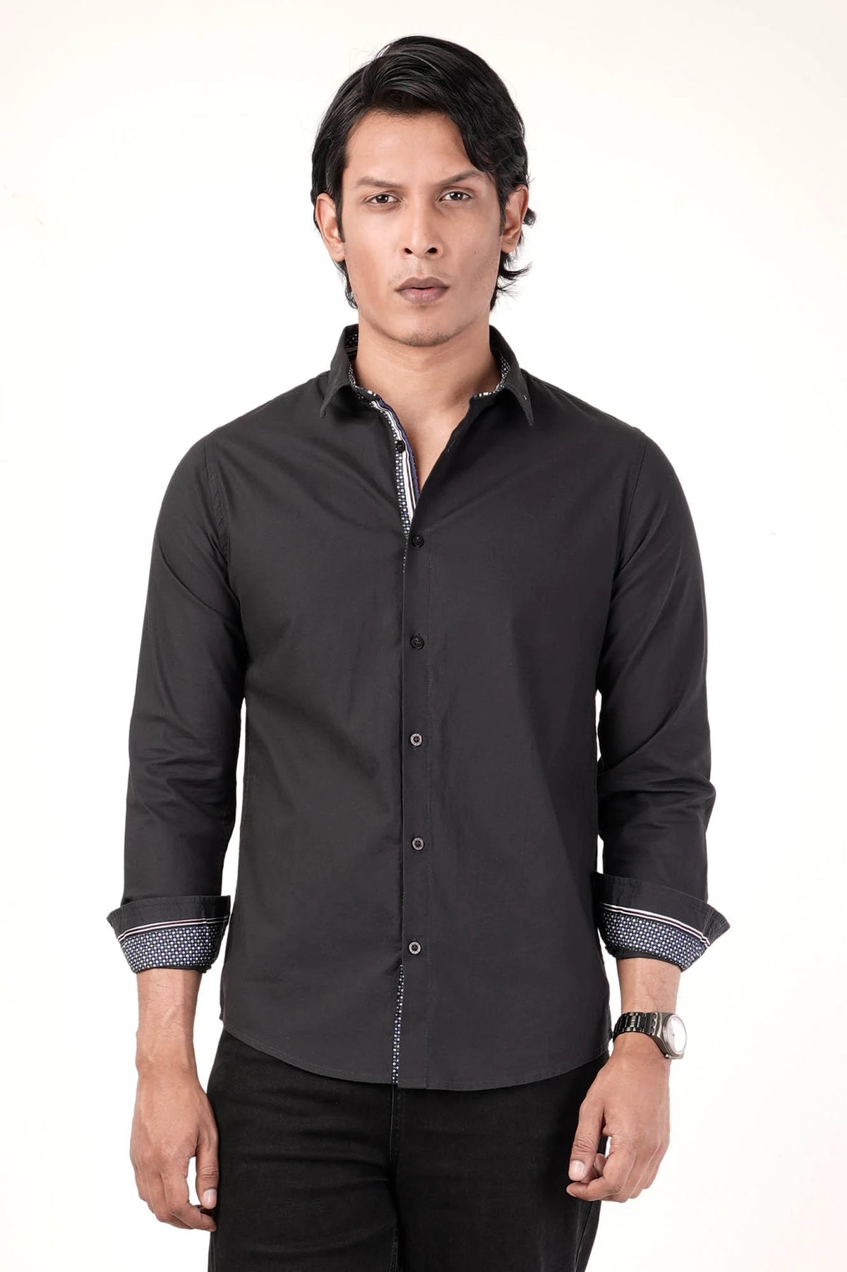 Men's Casual Shirt (Black)