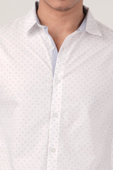 Men's Casual Shirt (White)