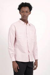 Men's Casual Shirt (Pink Stripe)
