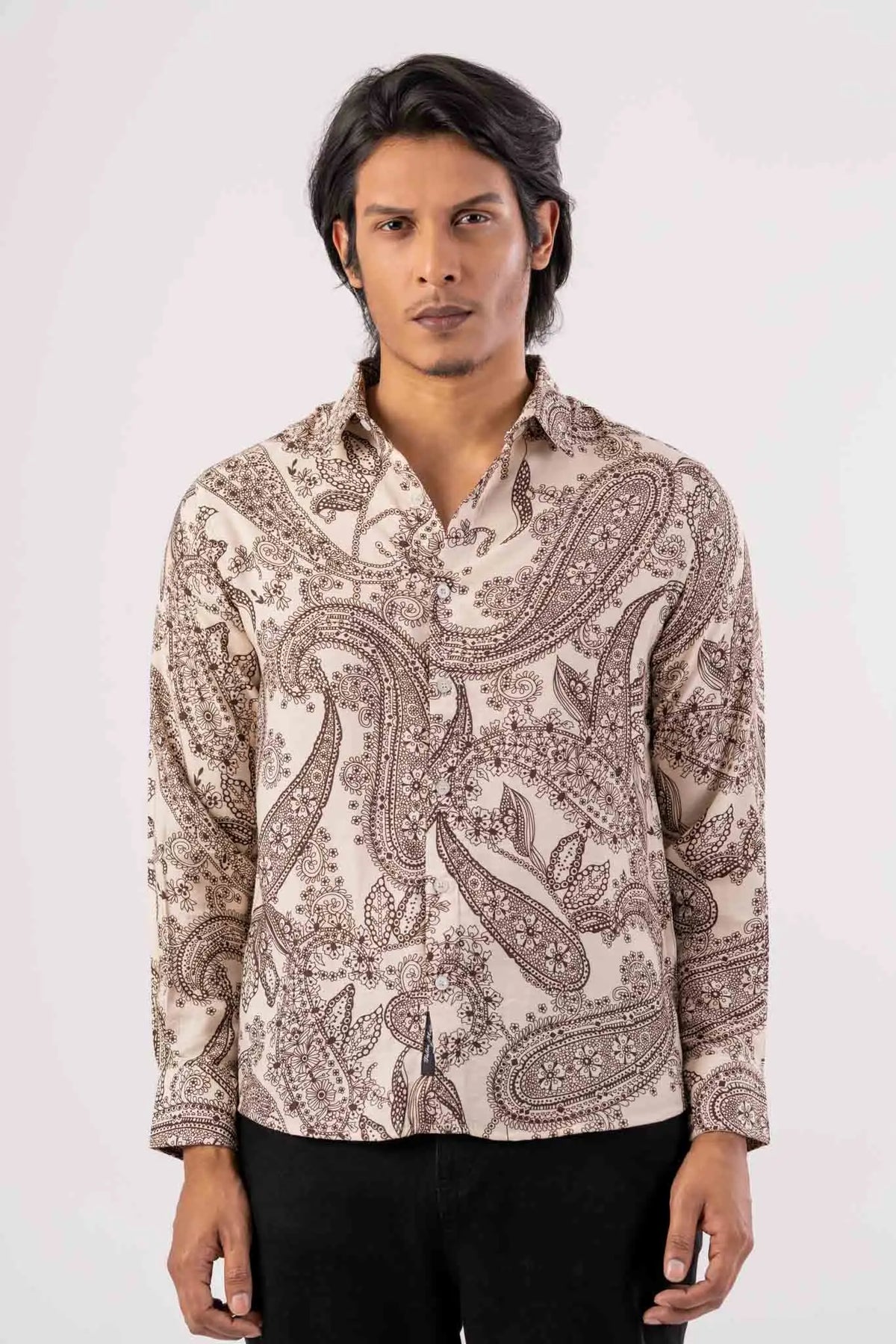 Men's Casual Shirt (Brown)