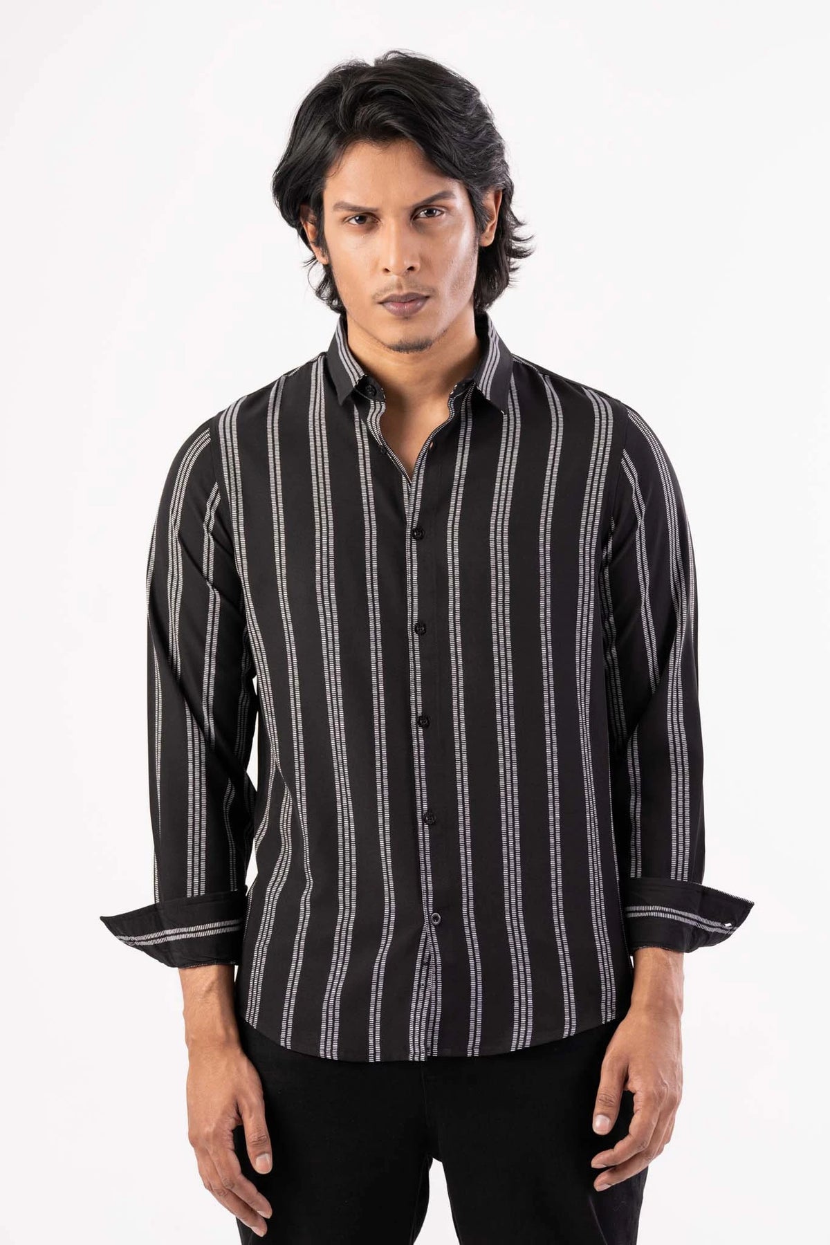 Men's Casual Shirt (Black)