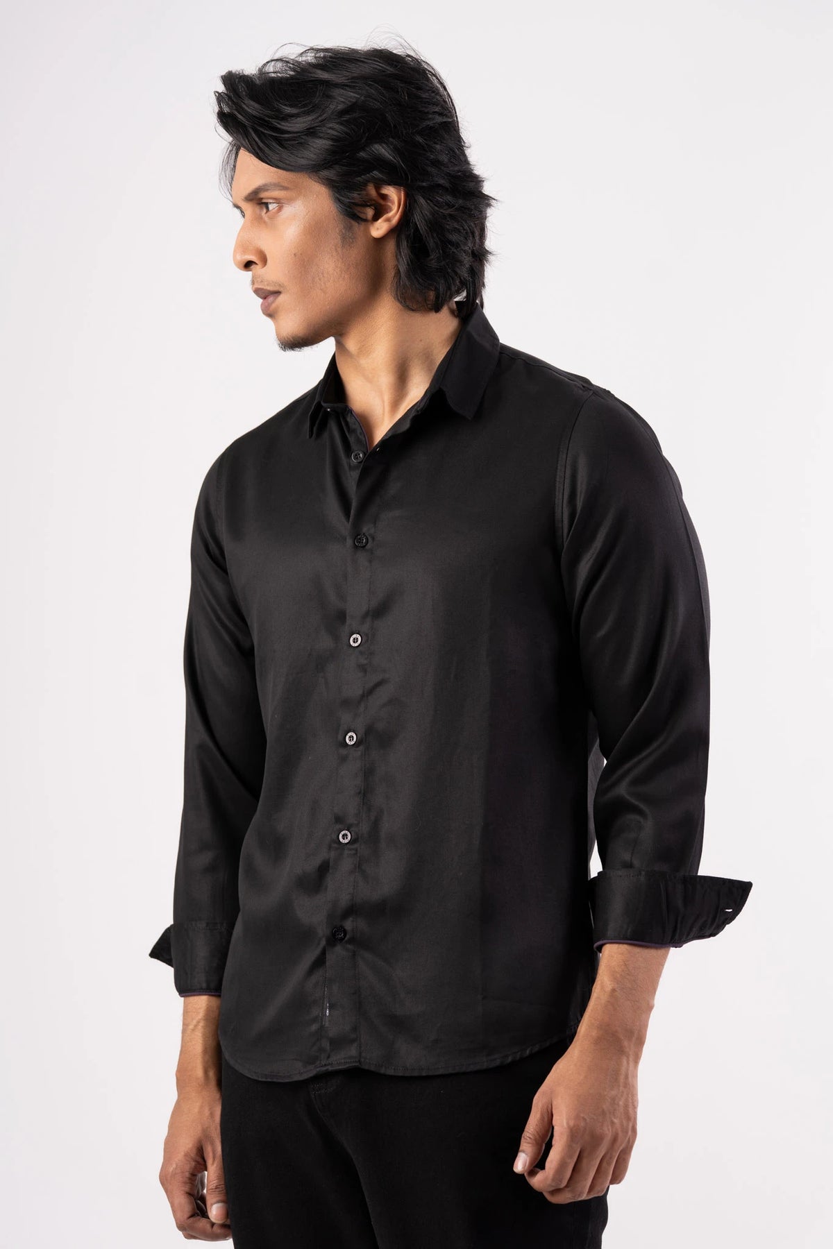 Men's Casual Shirt (Black)