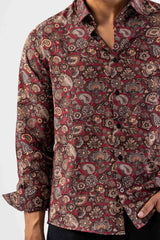 Men's Casual Shirt (Red Printed)
