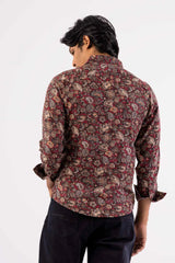Men's Casual Shirt (Red Printed)