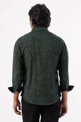 Men's Casual Shirt (Green Printed)