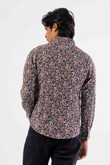 Men's Casual Shirt (Black Printed)