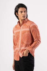 Men's Casual Shirt (Coral Printed)