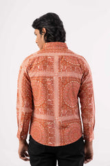 Men's Casual Shirt (Coral Printed)