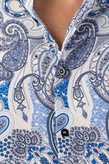 Men's Casual Shirt (Blue Printed)