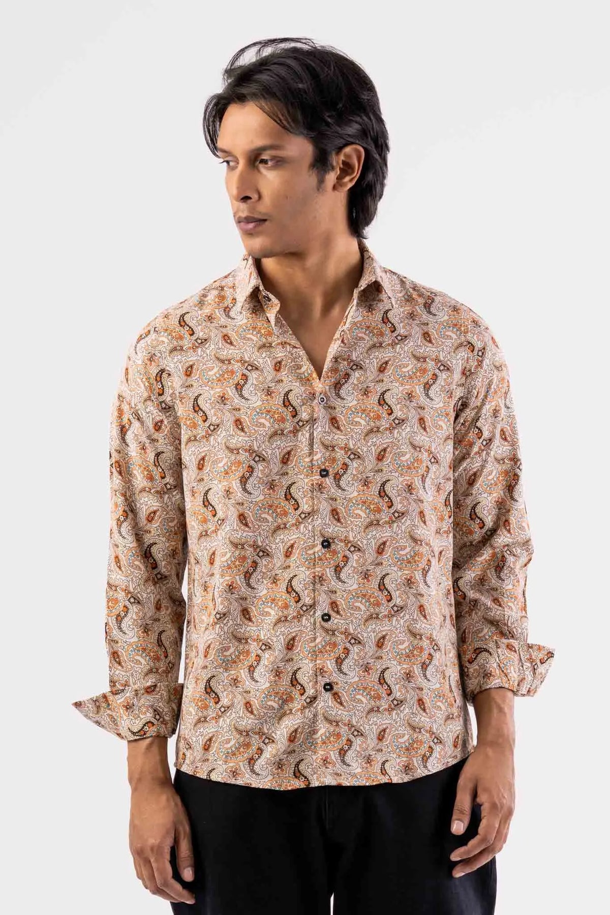 Men's Casual Shirt (Pink Printed)