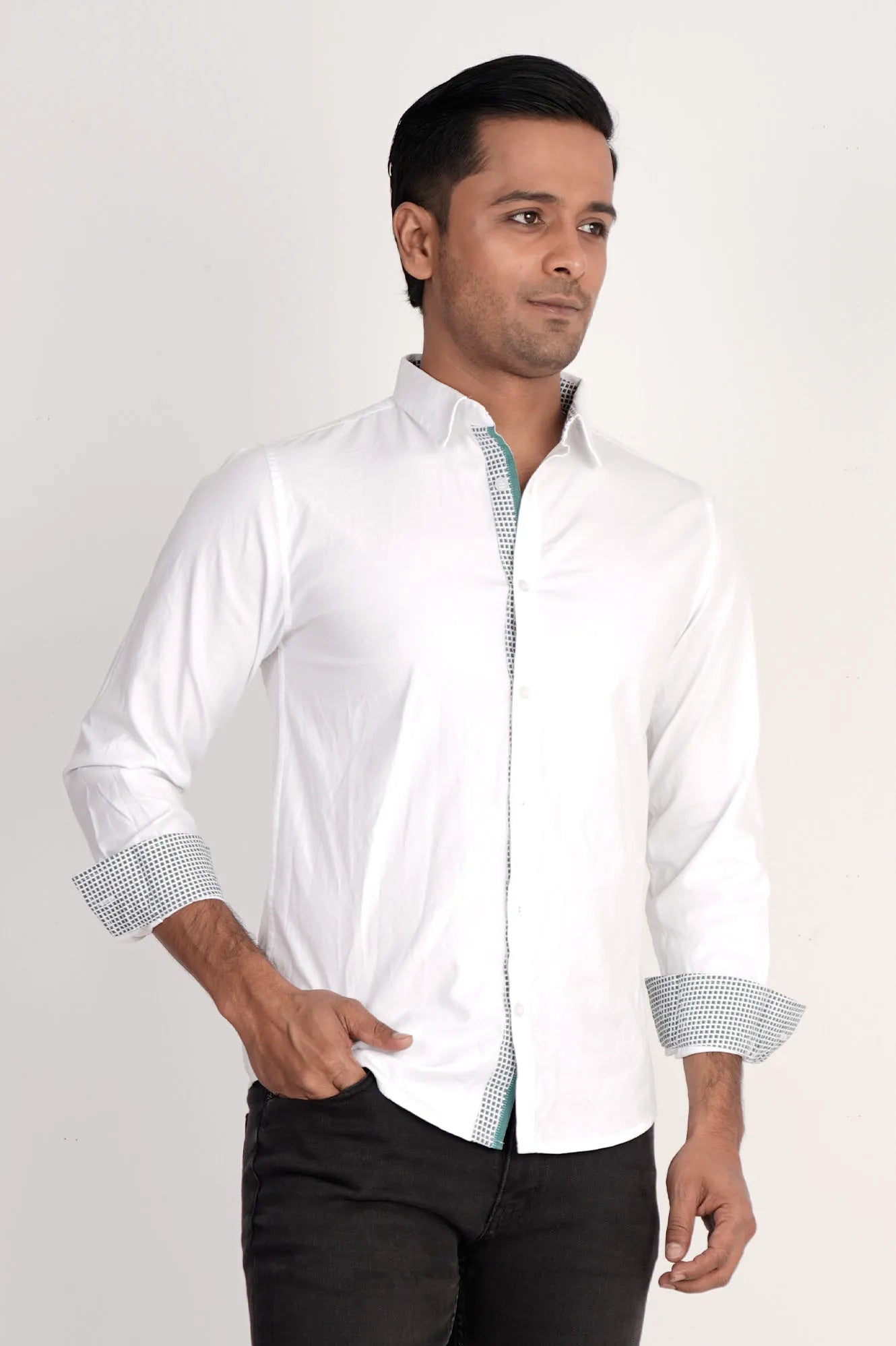 Mens Casual Shirt (White)