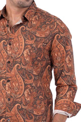 Men's Casual Shirt (Copper Printed)