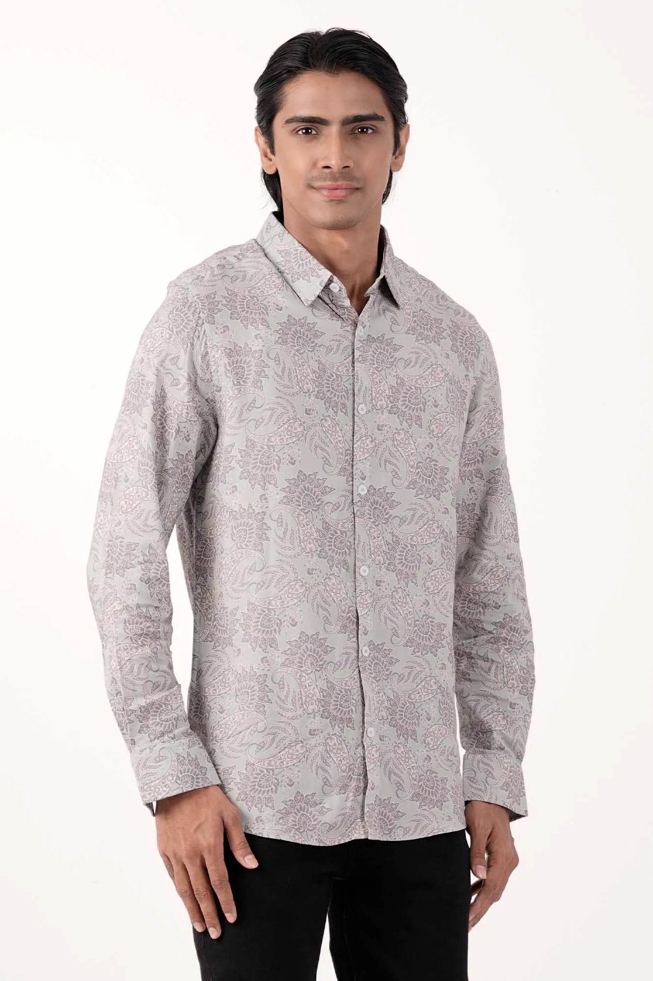 Mens Casual Shirt (Cadet Blue)