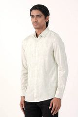 Mens Casual Shirt (Green Printed)
