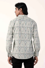 Mens Casual Shirt (Sage Printed)