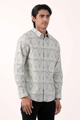 Mens Casual Shirt (Sage Printed)
