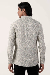 Mens Casual Shirt (Green Printed)