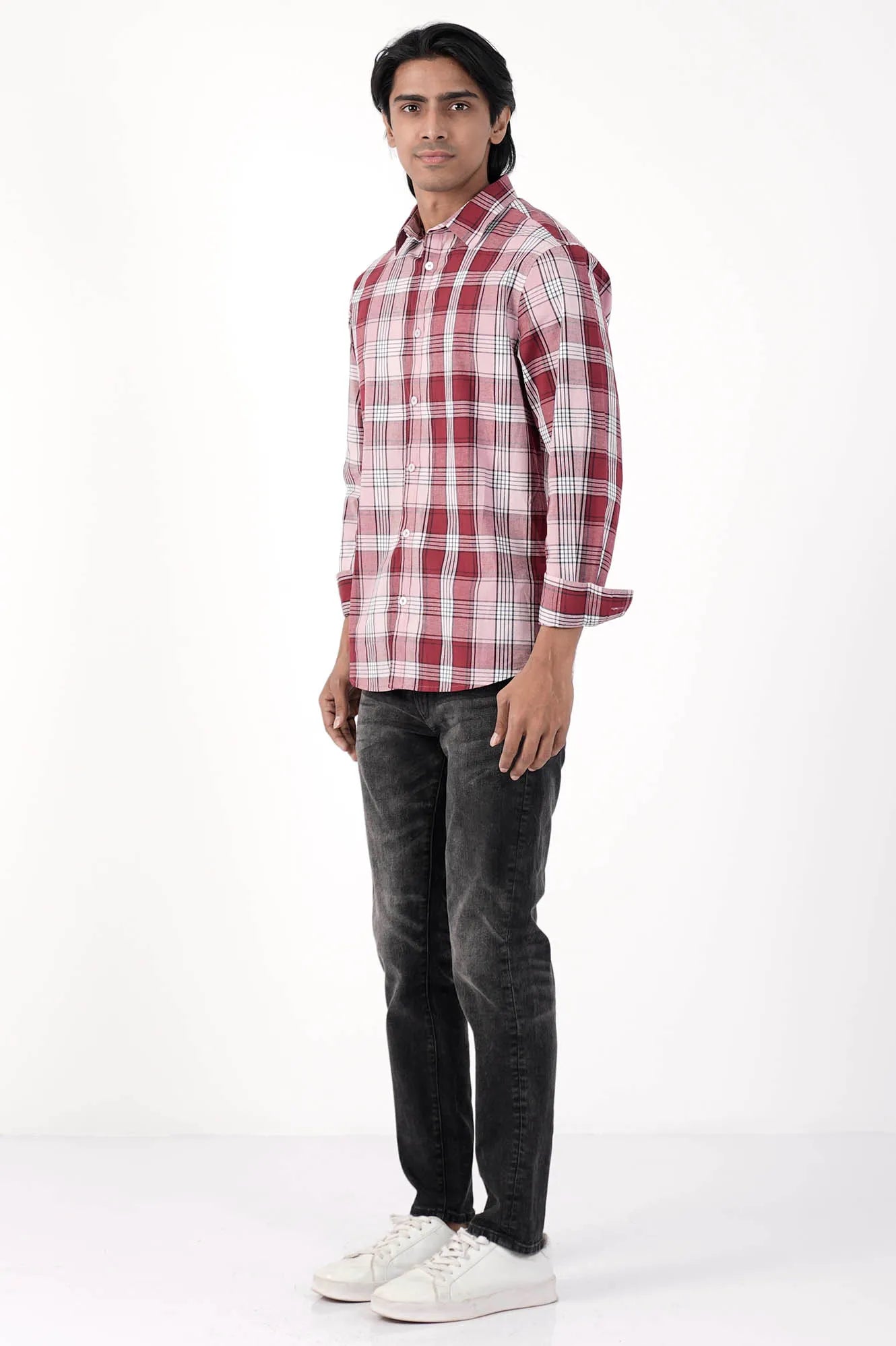 Mens Casual Shirt (Red Check)