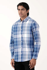 Mens Casual Shirt (Blue Check)