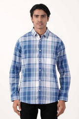 Mens Casual Shirt (Blue Check)