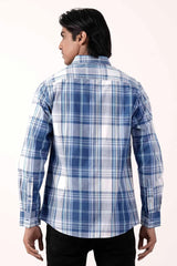 Mens Casual Shirt (Blue Check)