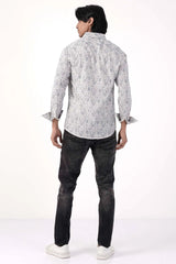 Mens Casual Shirt (Blue Printed)