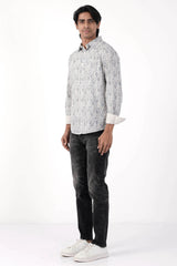 Mens Casual Shirt (Blue Printed)