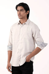 Mens Casual Shirt (Lt. Beige)