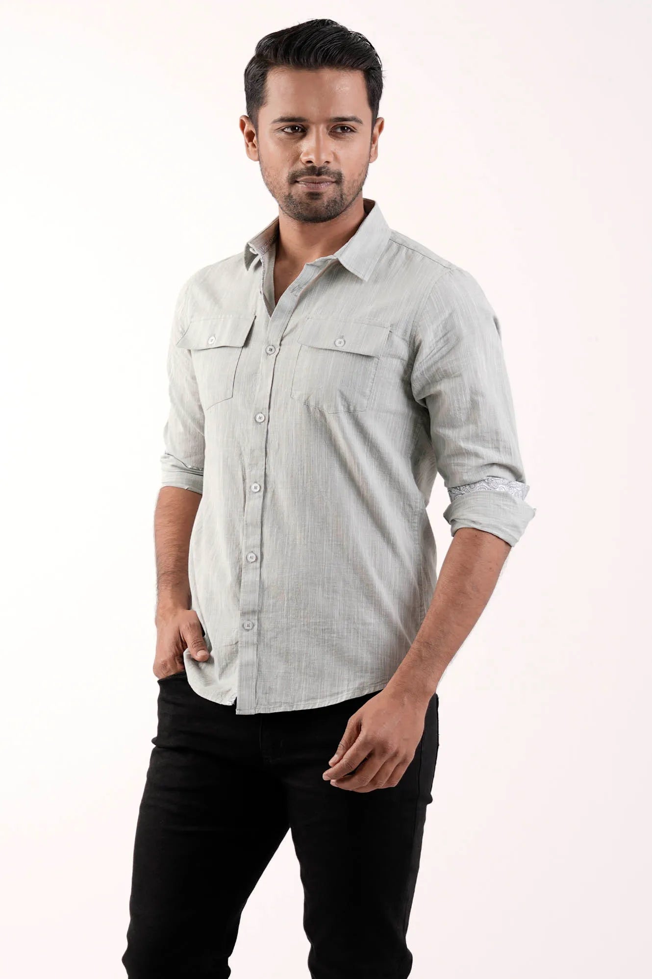 Mens Casual Shirt (Lt. Green)
