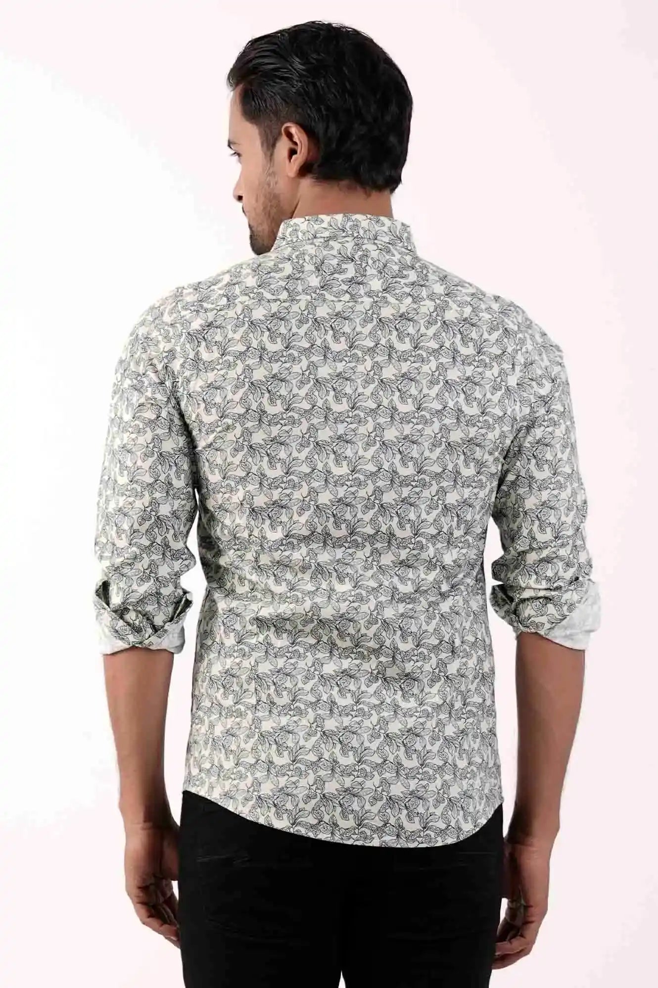 Mens Casual Shirt (Blue Printed)