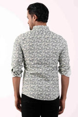 Mens Casual Shirt (Blue Printed)