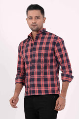 Men's Casual Shirt (Red Check)