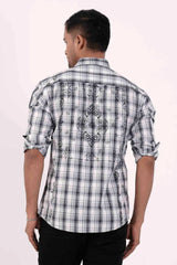Men's Casual Shirt (White Check)