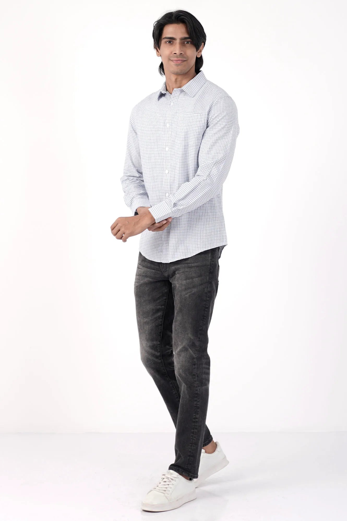 Mens Casual Shirt (Blue)