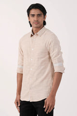Mens Casual Shirt (Beige)