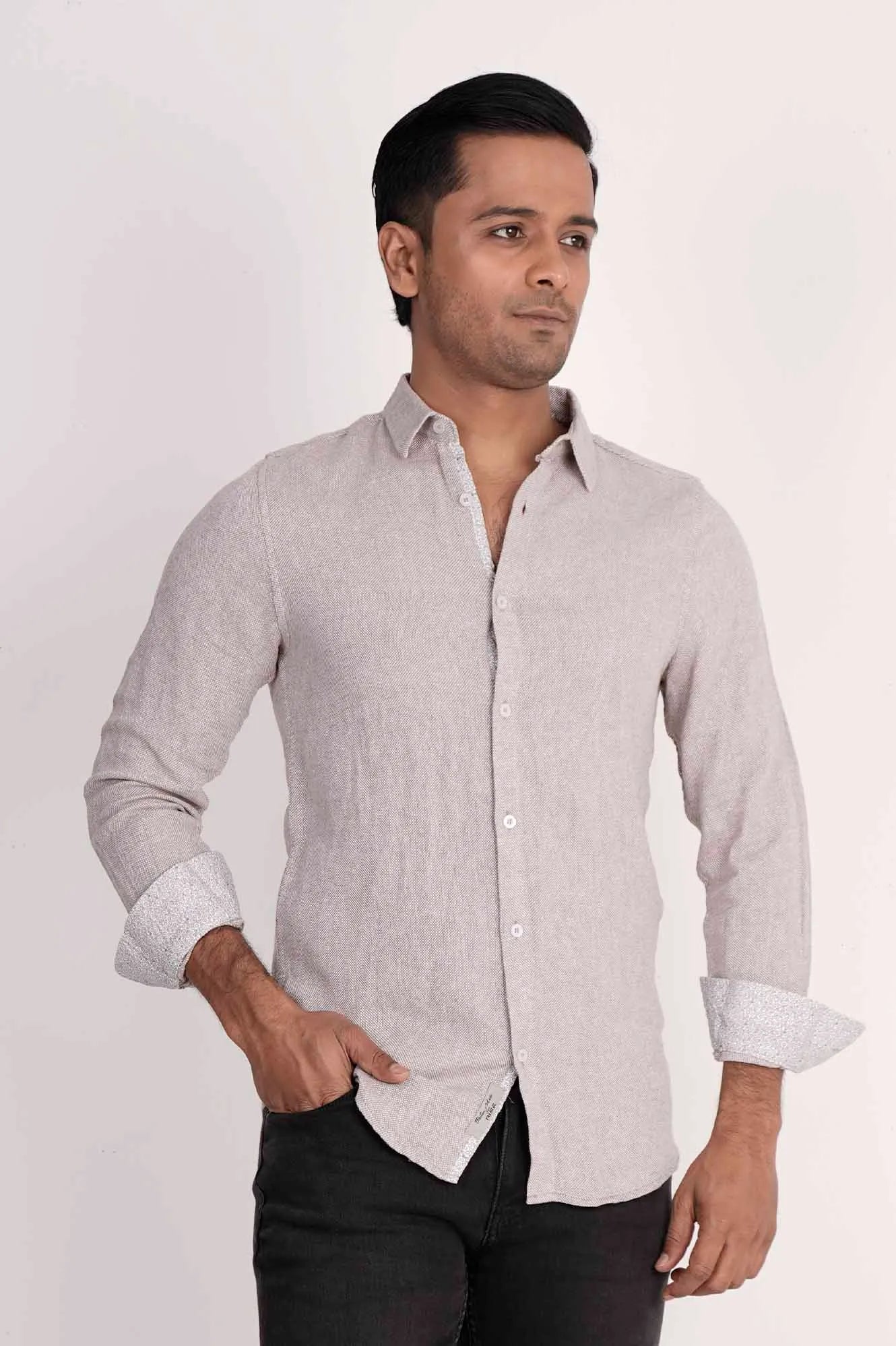 Mens Casual Shirt (Taupe)