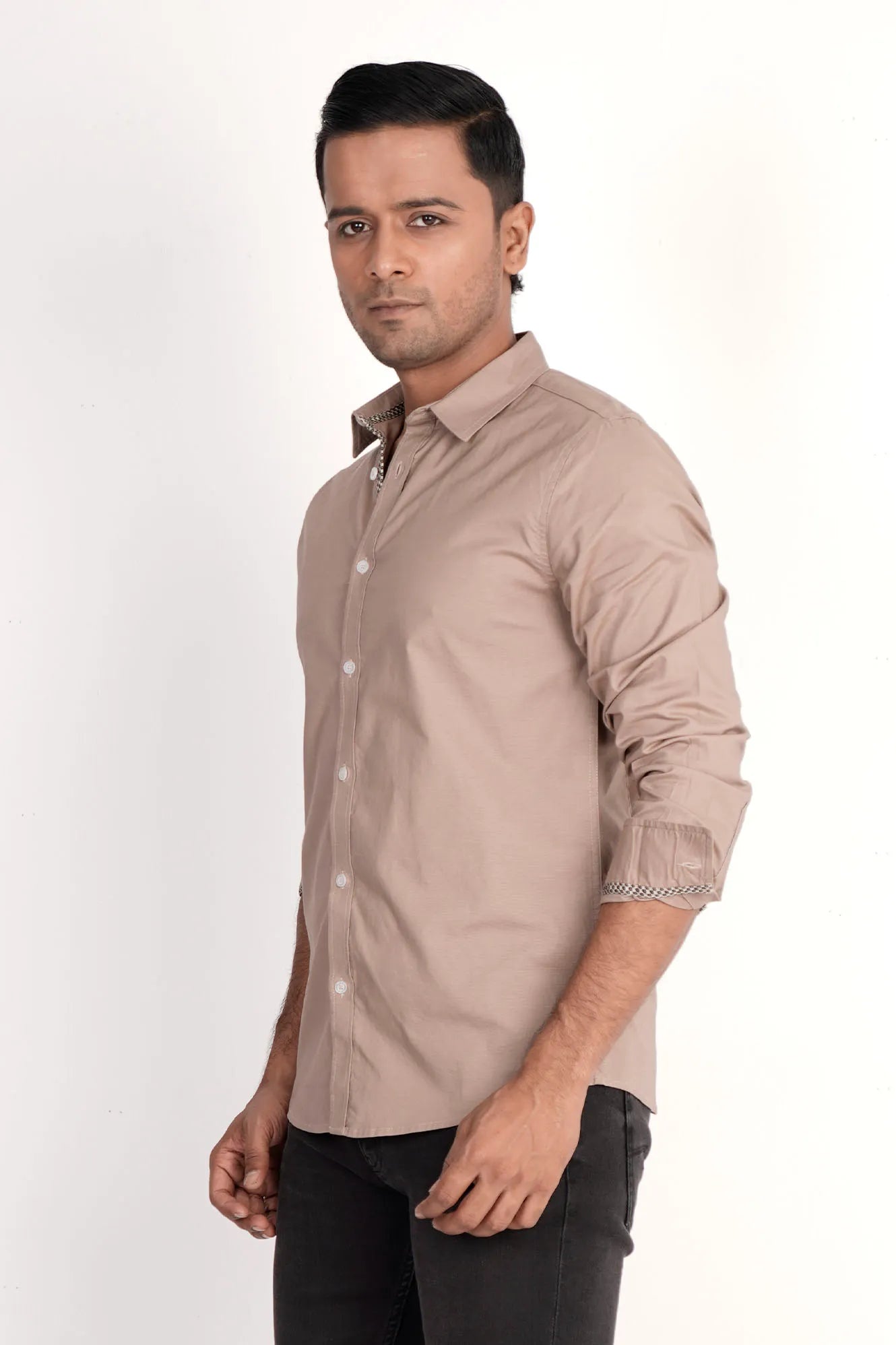 Mens Casual Shirt (Taupe)