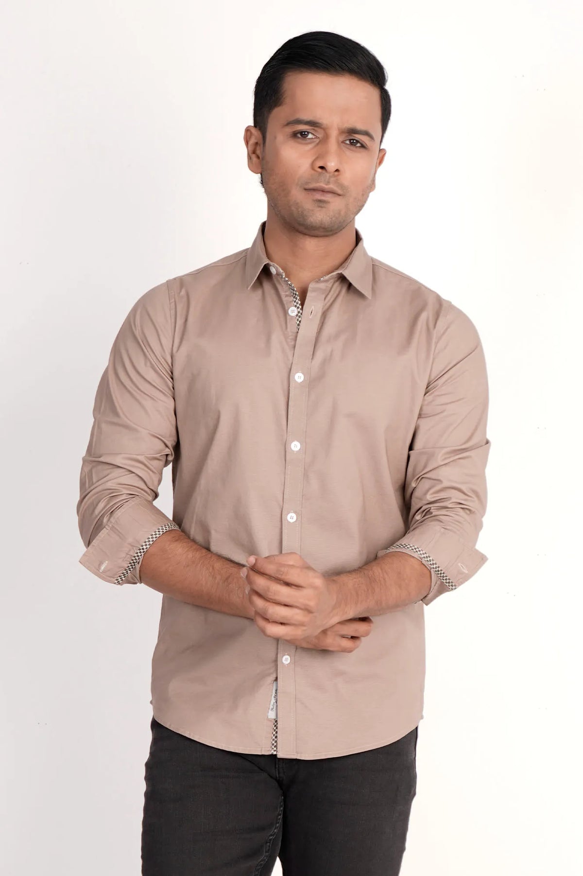 Mens Casual Shirt (Taupe)