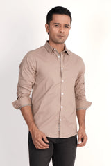 Mens Casual Shirt (Taupe)