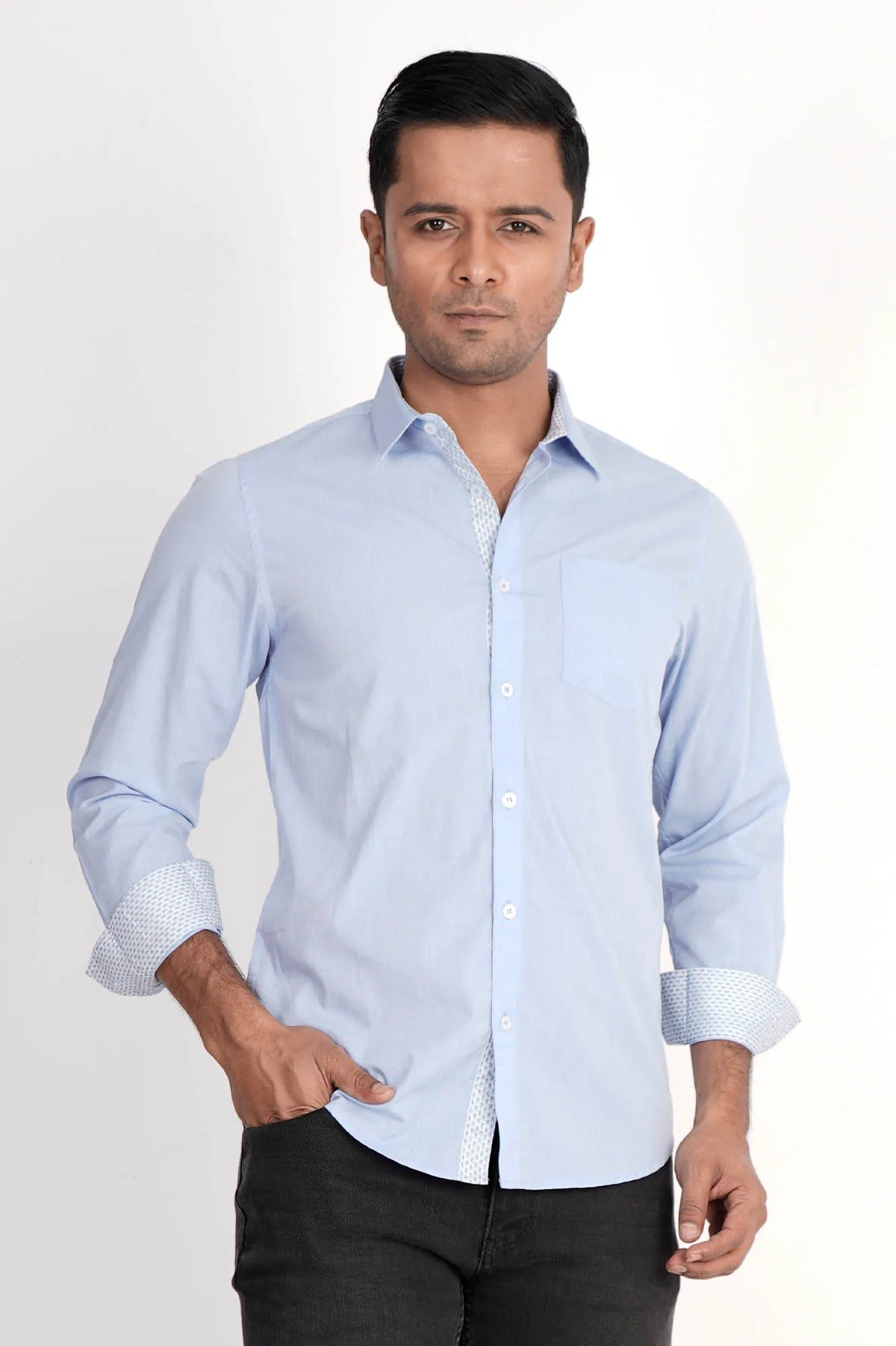 Mens Casual Shirt (Blue)