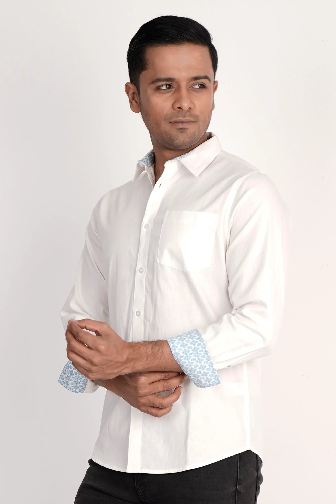 Mens Casual Shirt (White)
